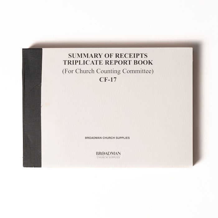 Finance-Summary Of Receipts Book In Triplicate (CF17)
