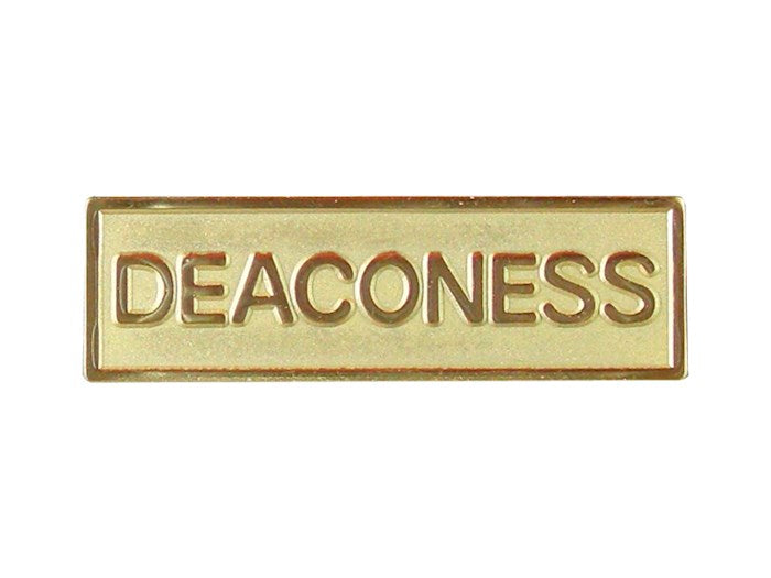 Badge-Deaconess-Pin Back-Rectangle-Gold