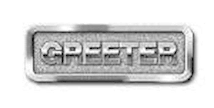 Badge-Greeter-Magnetic Back-Silver (2-1/16" x 2/3")