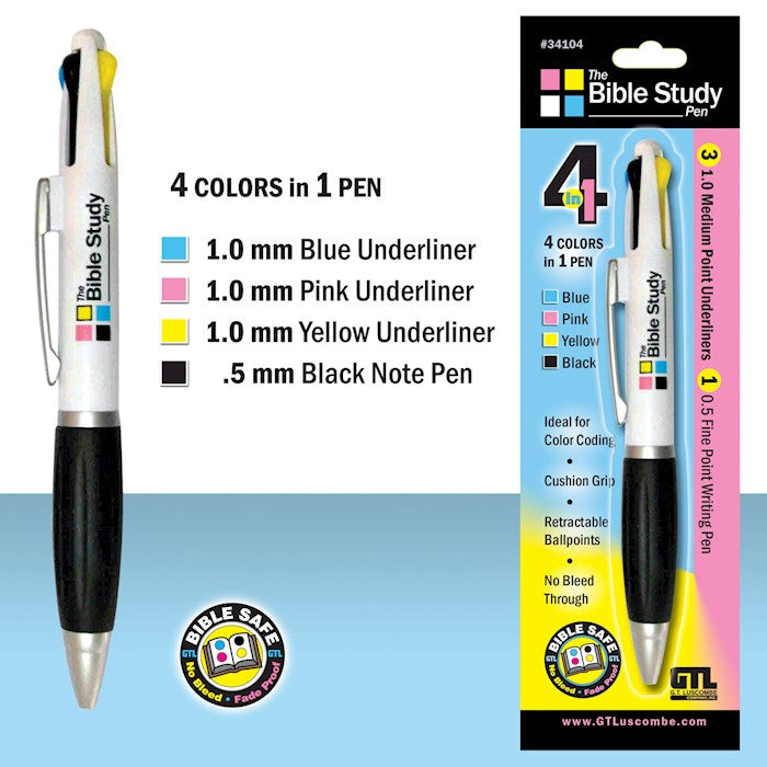 Pen-Bible Study Pen (Box Of 6)
