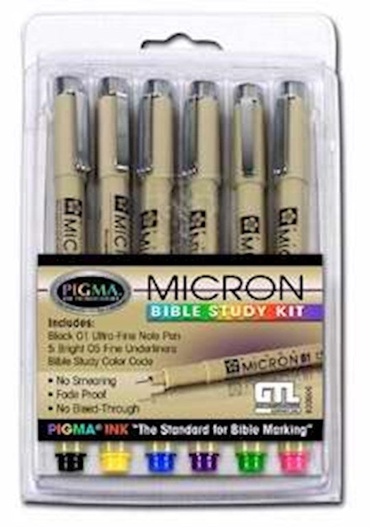 Pen-Pigma Micron Bible Study Kit (6 Piece)