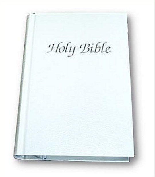 KJV Royal Ruby Text Bible-White Hardcover (