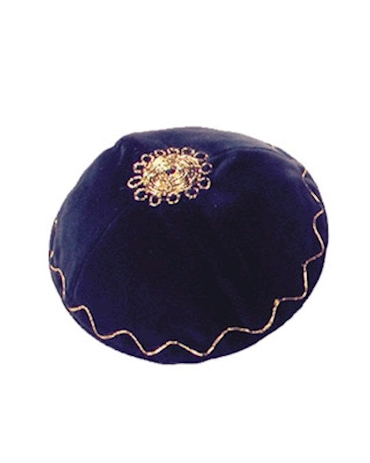 Kippah-Velvet-Navy Blue (