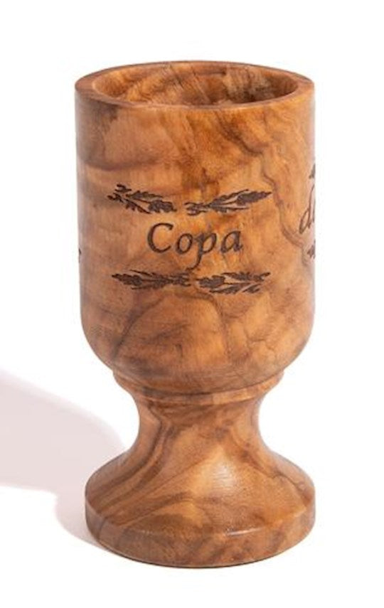 Spanish-Communion-Wine Cup Of The New Covenant-Olivewood (Copa De Comunion) (