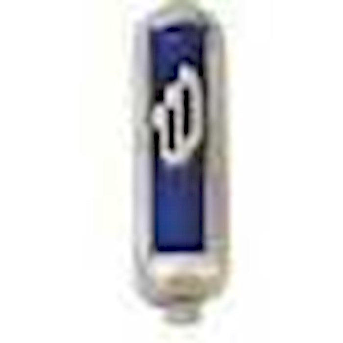 Mezuzah-Blue (Various Styles)-Brass/Enameled (