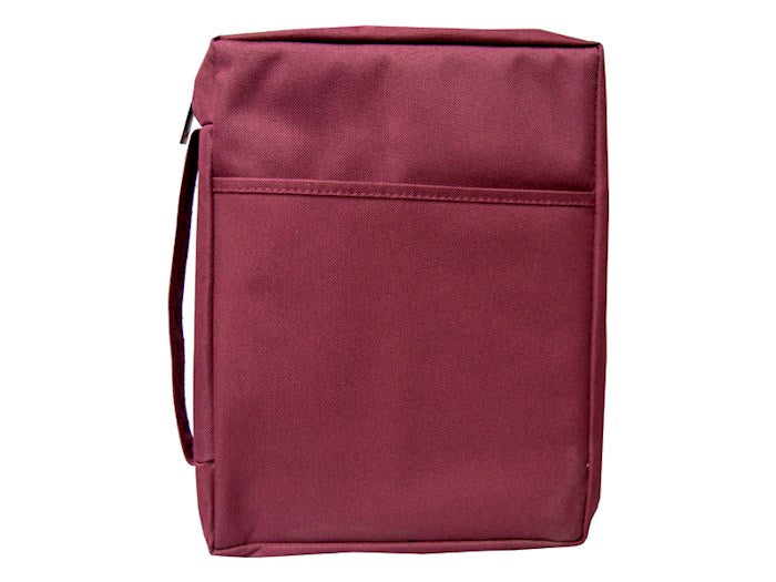 Bible Cover-Canvas-Solid Color-Burgundy-SML