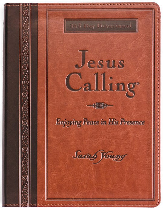 Jesus Calling (Deluxe Edition) Large Print-Tan LeatherSoft