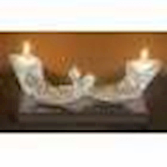 Candle Holder-Two Shofars On Black Case-Silver Plated (