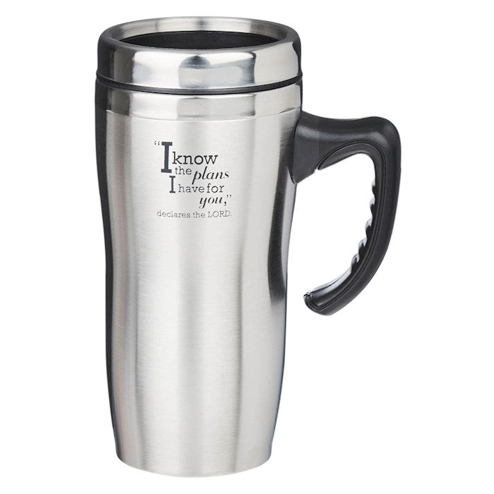 Travel Mug-I Know The Plans w/Handle (Stainless)