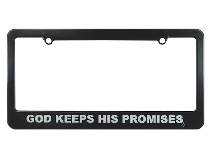 Auto Tag Frame-God Keeps His Promises-Black
