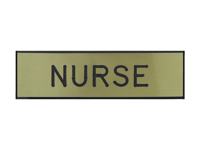 Badge-Nurse-Pin w/Safety Catch-Gold/Black