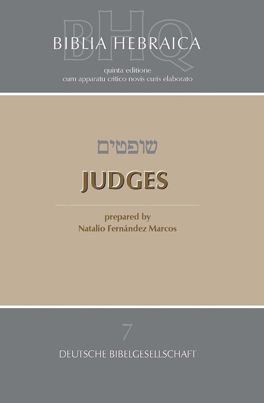 Judges (Biblia Hebraica Quinta Series)-Softcover