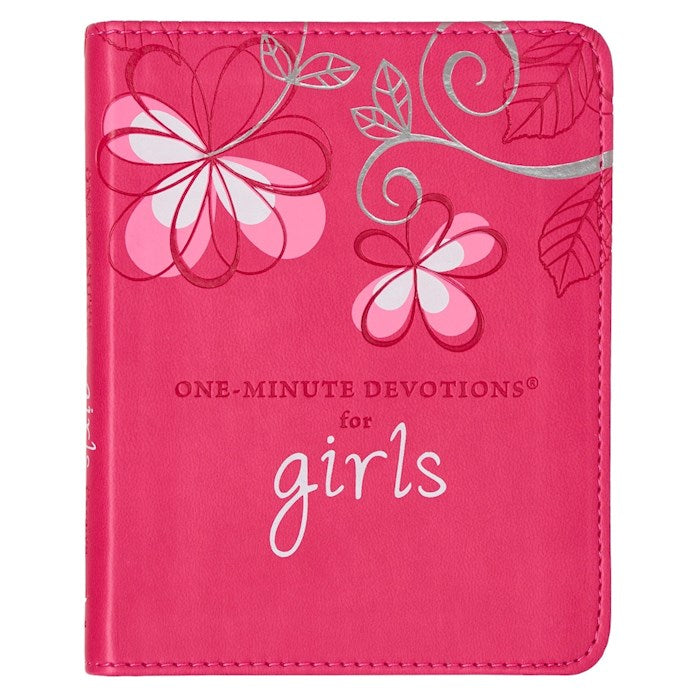 One Minute Devotions For Girls (One Minute Devotions)-Pink Luxleather