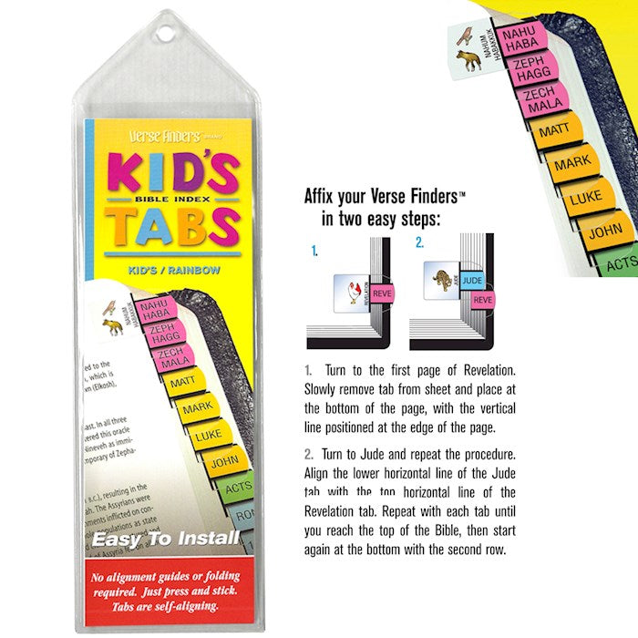 Bible Tab-Verse Finders-Horizontal-Thin Pack-Kid&