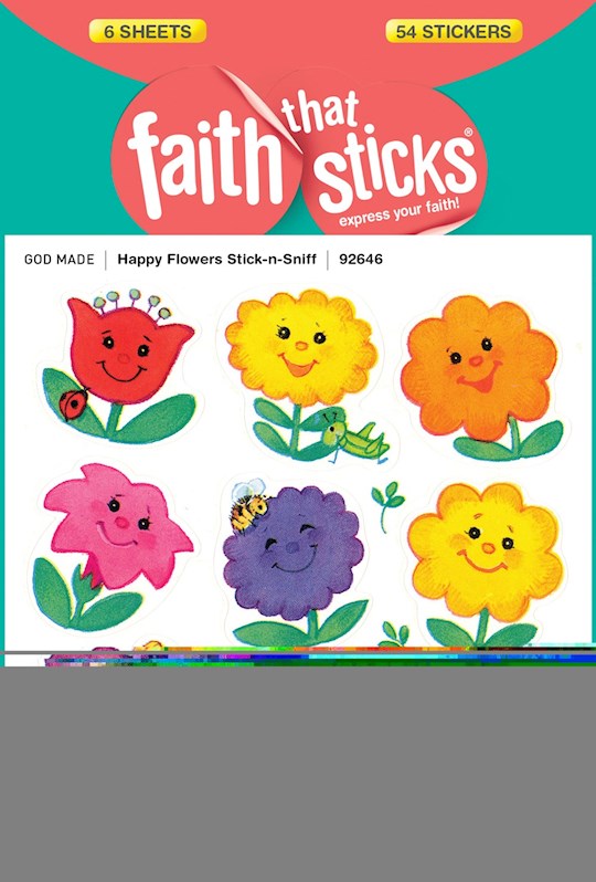Sticker-Happy Flowers/Stick-N-Sniff (6 Sheets) (Faith That Sticks)