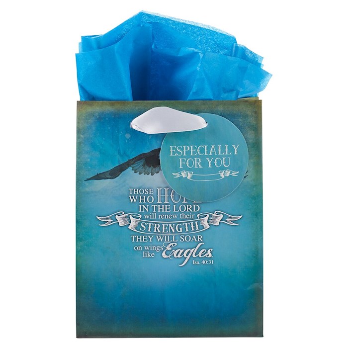 Gift Bag-Soar Like Eagles W/Tag & Tissue- Small