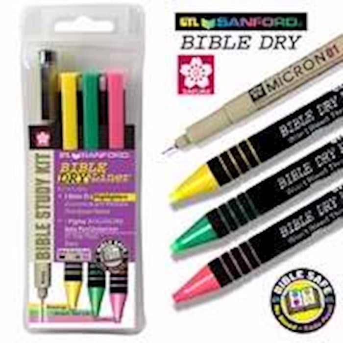 Bible Study-Dry-Liner Marking Kit (3 Hi-Lighter/1 Underliner)