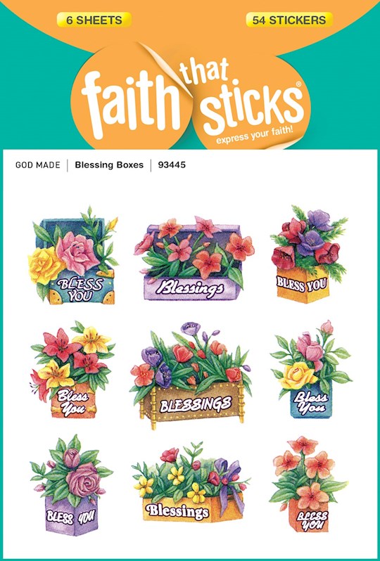 Sticker-Blessings Boxes (6 Sheets) (Faith That Sticks)