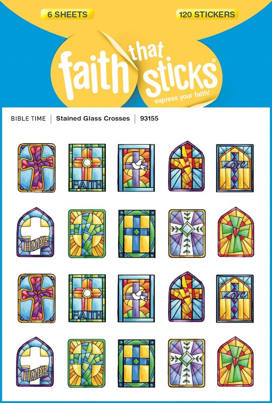 Sticker-Stained Glass Crosses (6 Sheets) (Faith That Sticks)