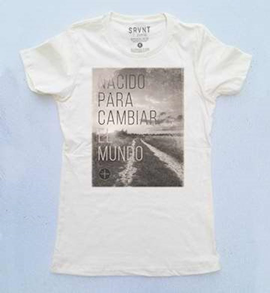 Span-Ts-Born To Change The World-Womens-Xl-Ivory/Brown