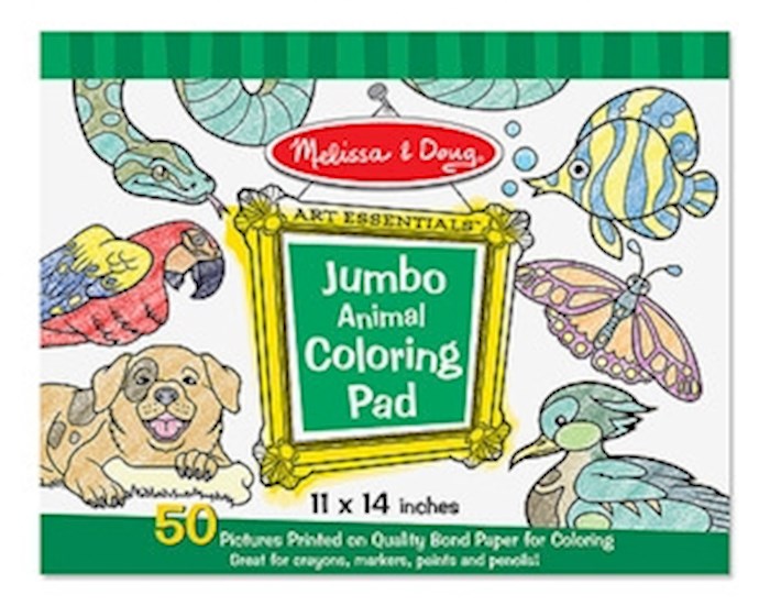 Jumbo Coloring Pad: Animal Activity Book-11" x 14" (50 Pages) (Ages 3+)