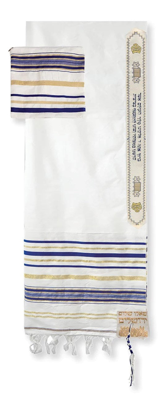 Prayer Shawl-Blue Acrylic w/Bag (72" x 22") (