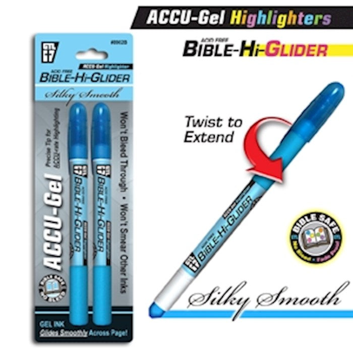 Highlighter-Accu-Gel Hi-Glider (2 Pk) Blue