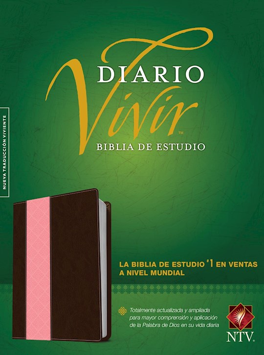 NTV Biblia de Estudio del Diario Vivir (NLT Life Application Study Bible)-Pink/Brown TuTone Indexed