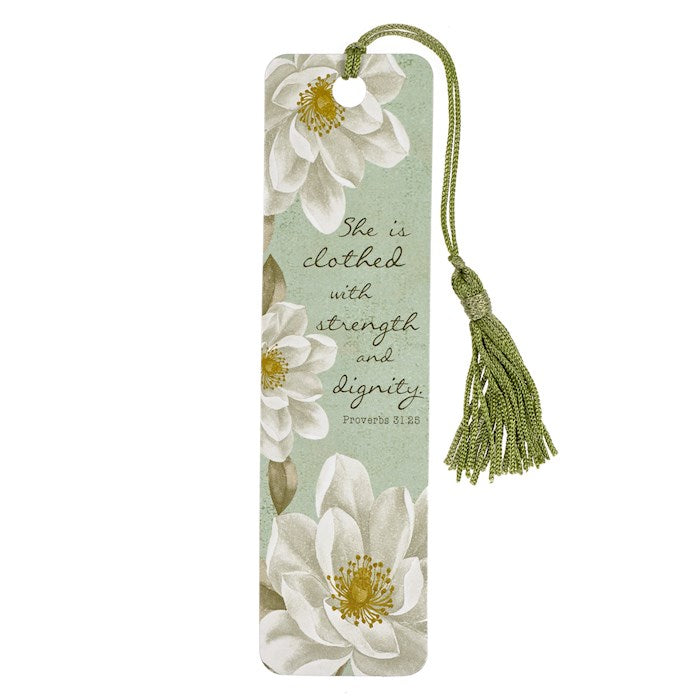 Bookmark-She Is Clothed In Strength And Dignity W/Tassel (Pack Of 6)
