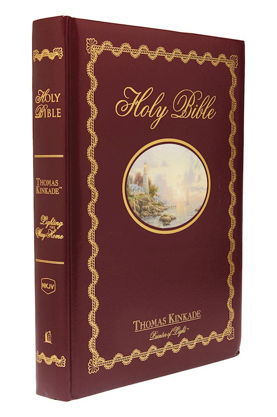 NKJV Lighting The Way Home Bible-Burgundy Hardcover
