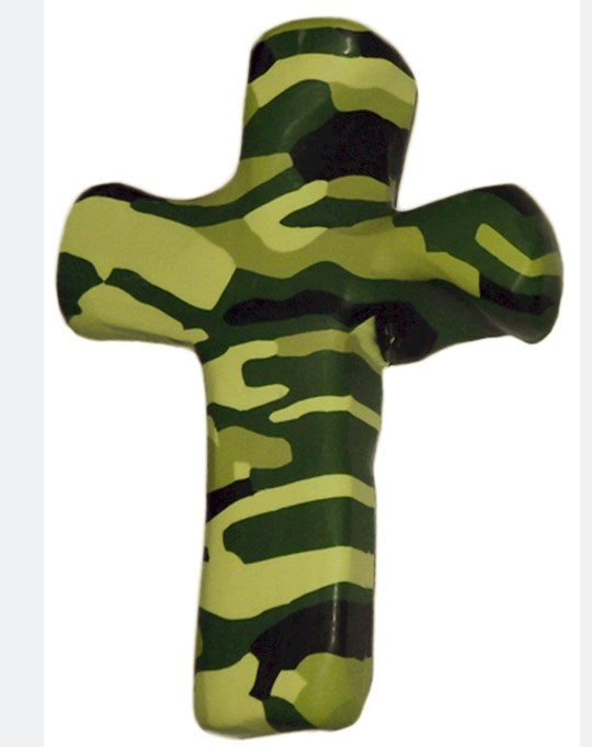 Cross-Handheld-Comforting Clay-Camoflauge (5.5" H)