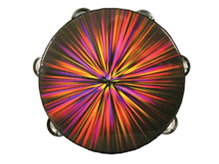 Instrument-Tambourine-Starburst-Red (6 Pairs Of Cymbals) (8")