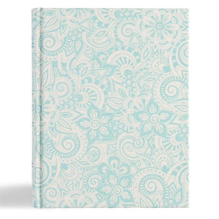 KJV Notetaking Bible-Blue Floral/Fabric
