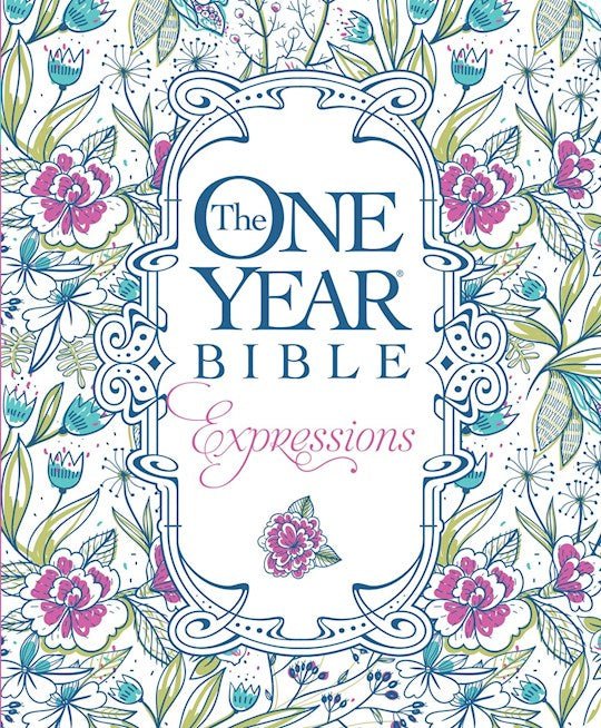 NLT The One Year Creative Expressions Bible-Deluxe Floral Softcover