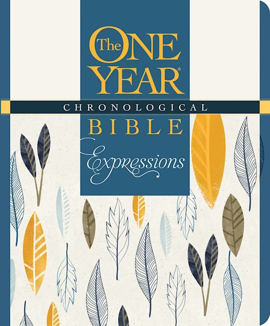 NLT The One Year Chronological Bible Creative Expressions-Deluxe Blue Hardcover