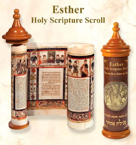 Esther Scroll And Decorative Case (Hebrew And English) (