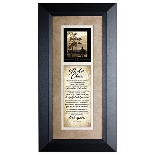 Framed Art-Silhouettes-Broken Chain (8" x 16")