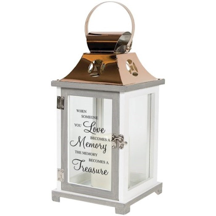 Lantern w/Flameless LED Candle & Timer-Light The Way Memorial/Memory (6.25" x13.5" x 6.25")