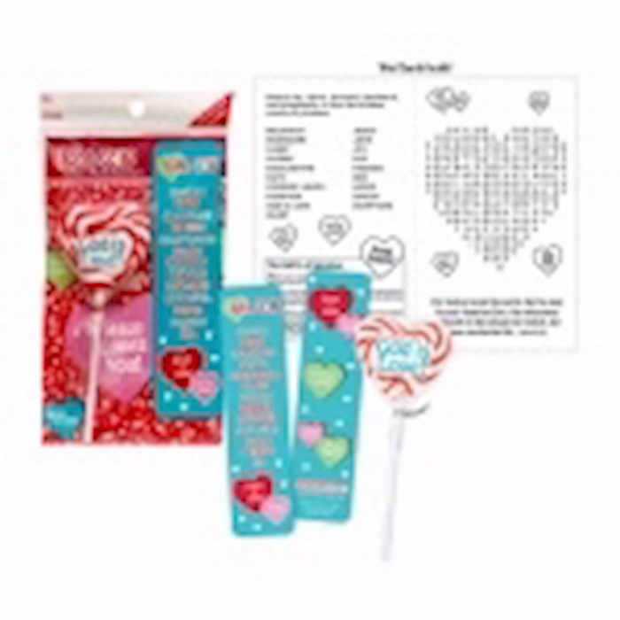 Candy-John 3:1 Heart Pop Set w/Bookmark