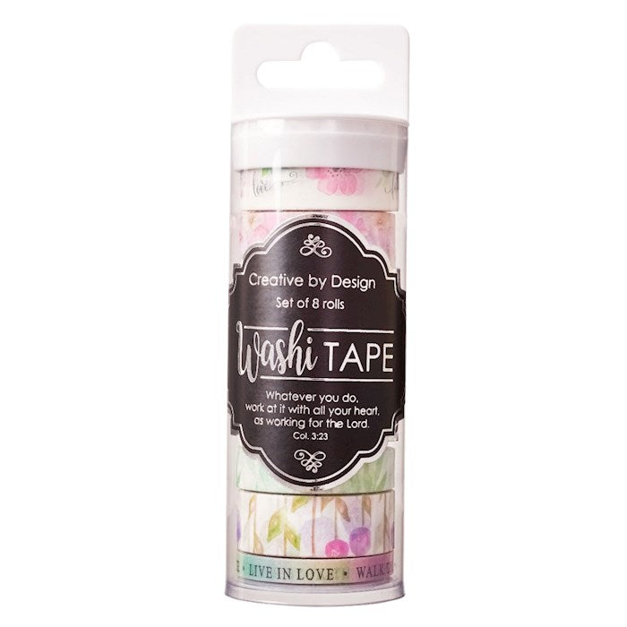 Washi Tape-Walk By Faith (Set Of 8 Rolls)
