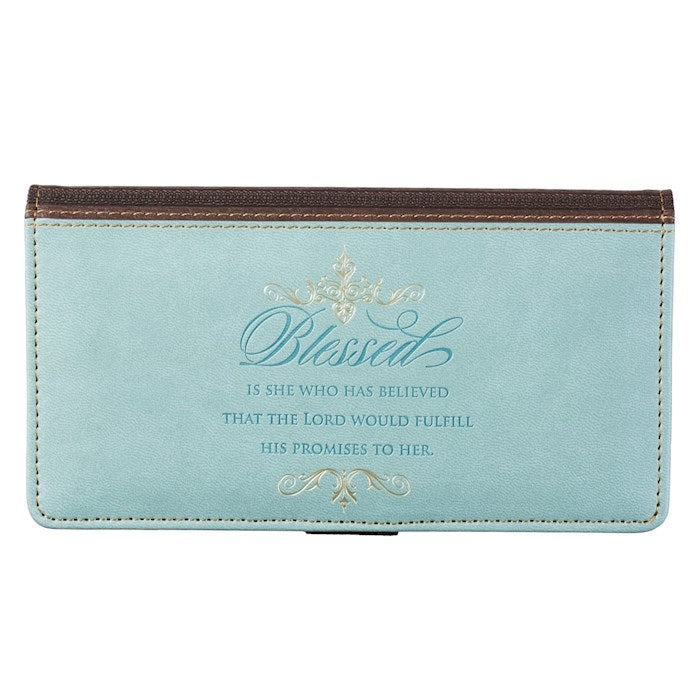 Checkbook Wallet-Blessed-Gray