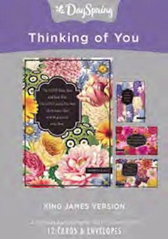 Boxed Card-Thinking Of You-Wild Flowers (Box Of 12)-60936