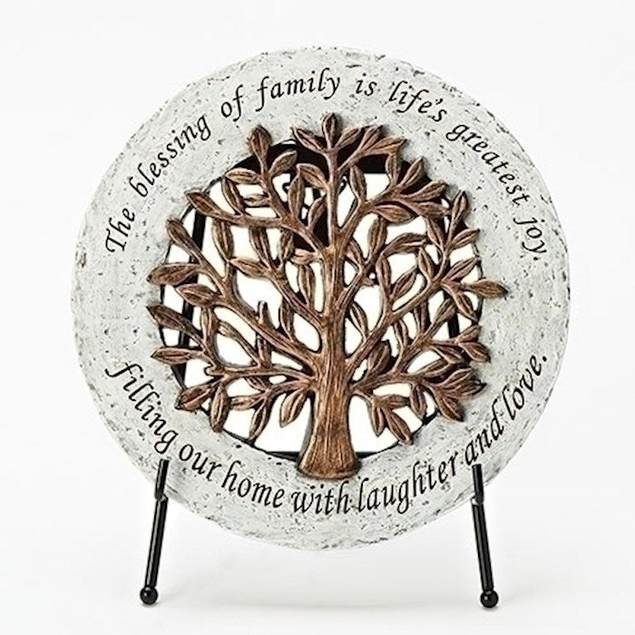 Garden Stone On Easel-Tree Of Life (6.5" H)
