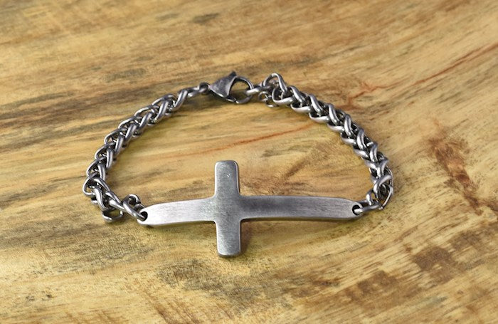 Bracelet-Eden Merry-Just For Him-Cross/Wheat Chain