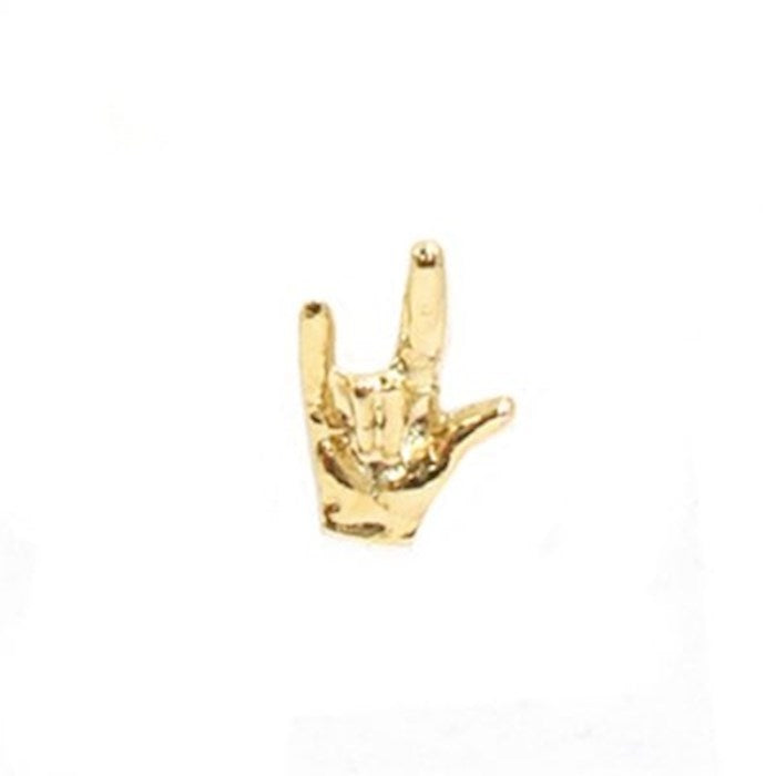 Lapel Pin-Gold Sign I Love You (Pack Of 6)