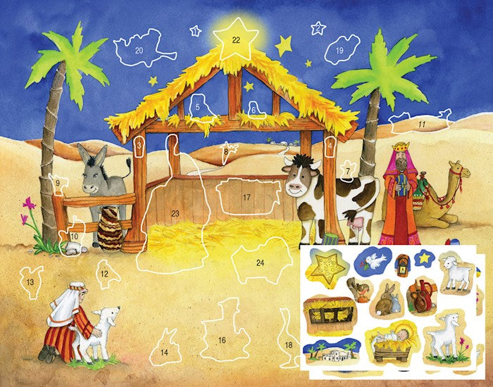 Sticker Calendar-Advent: Starlit Stable (11 x 14) (SHIPPING OCT 2026)