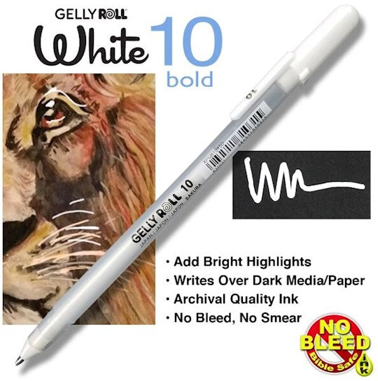 Pen-Gelly Roll Classic (10) Bold-White