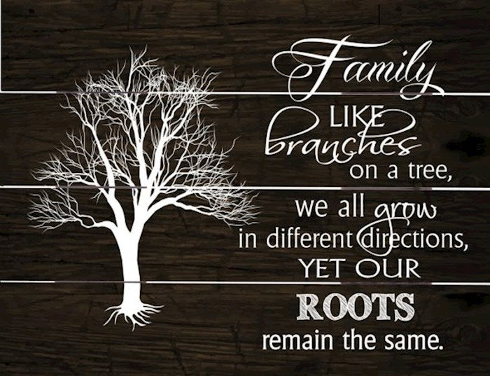 Rustic Pallet Art-Family-Branches (9 x 12)