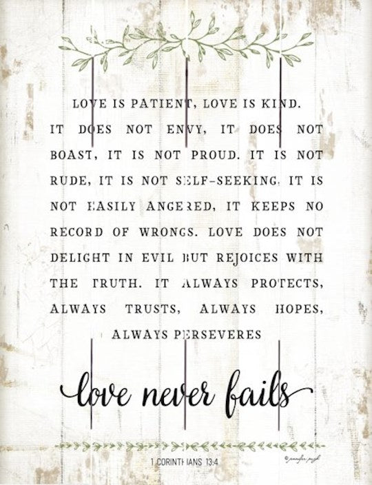 Rustic Pallet Art-Love Is Patient (16 x 20)