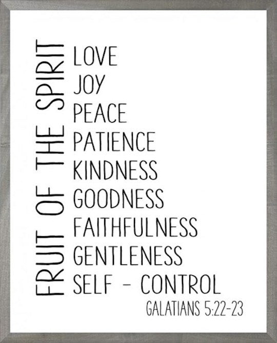 Framed Art-Fruit Of The Spirit (White) (8 X 10) (Farmhouse Art)